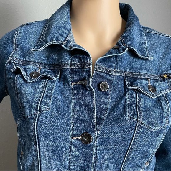 Lucky Brand Pixie Denim Cropped Jean Jacket Small - Picture 2 of 12